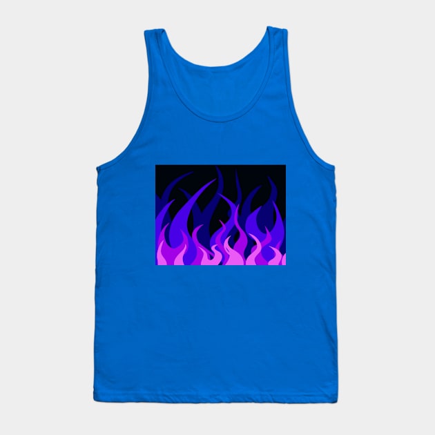 Blue Flames Tank Top by VazMas Design